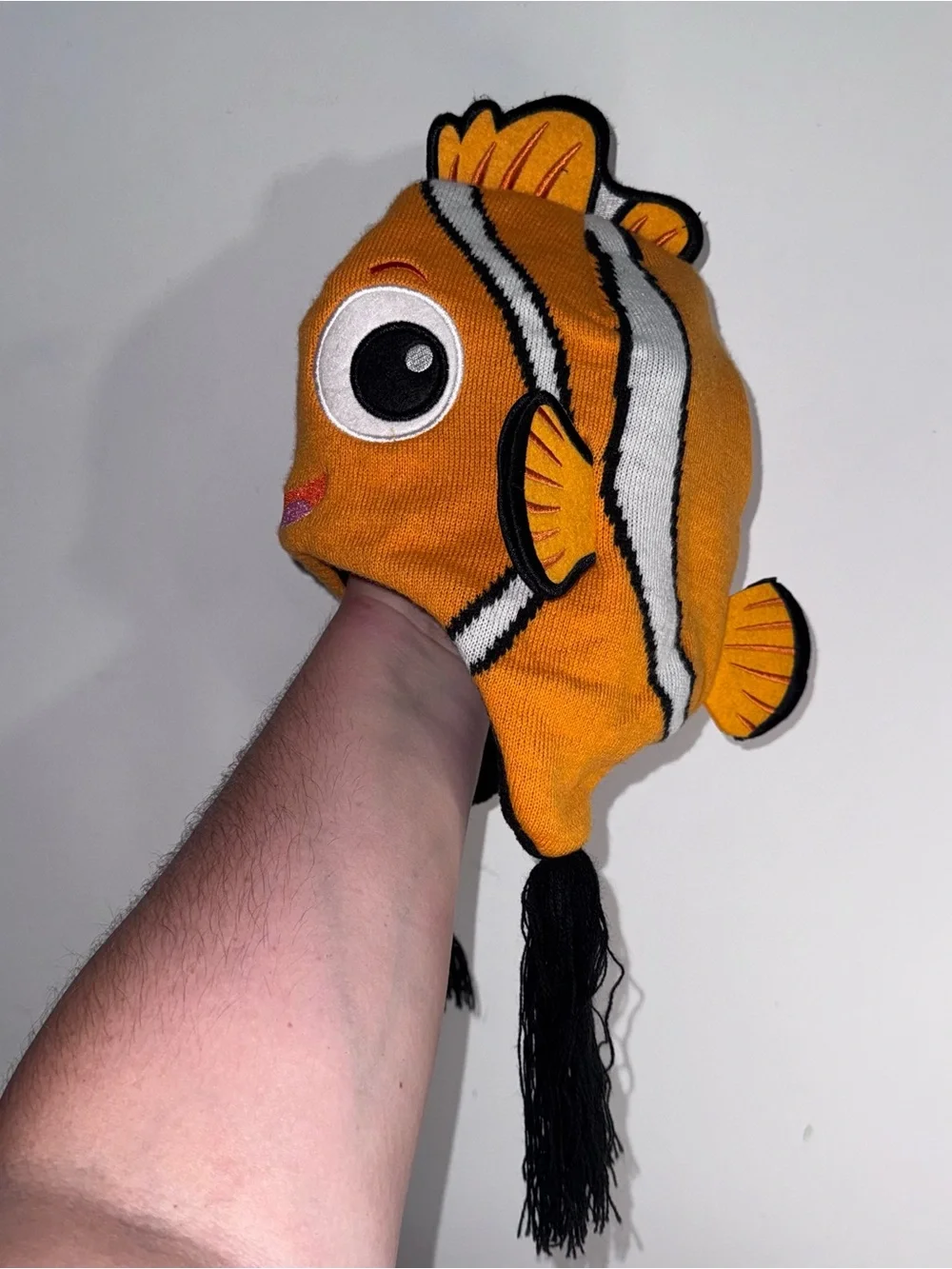 Disney Pixar Finding Nemo 3D Character Trapper Hat One Size Orange Ear Flap